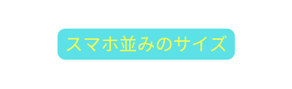 スマホ並みのサイズ